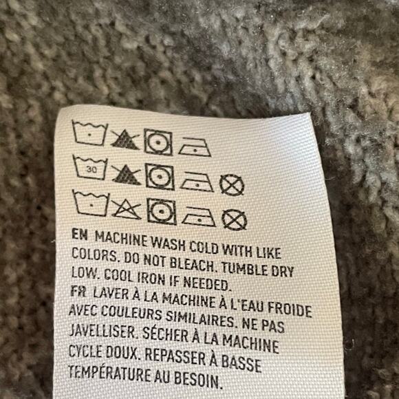 American Eagle Fleece Hoodie Gray Zip Front Aztec Trim Sz XL Fall Casual Cozy - Picture 10 of 10